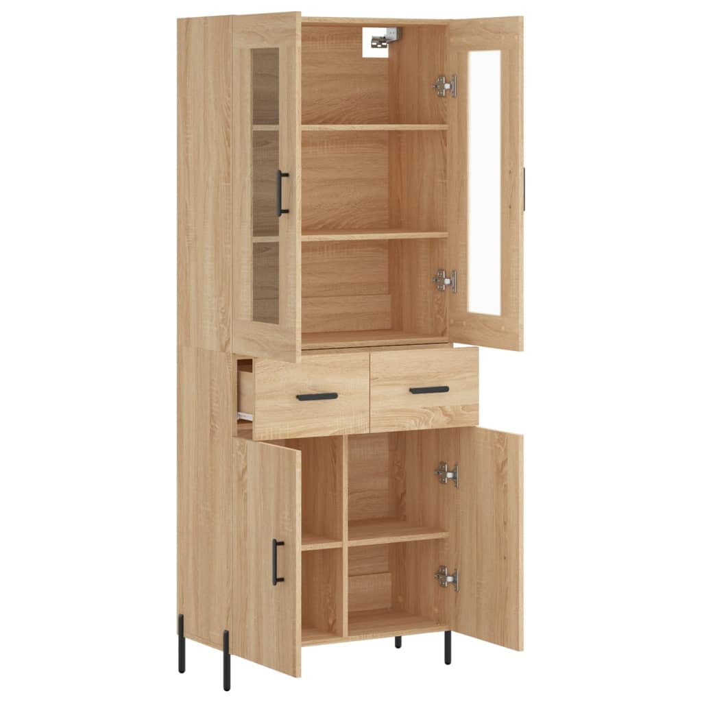 Buffet haut Chêne sonoma 69,5x34x180 cm Bois d'ingénierie - XIOS