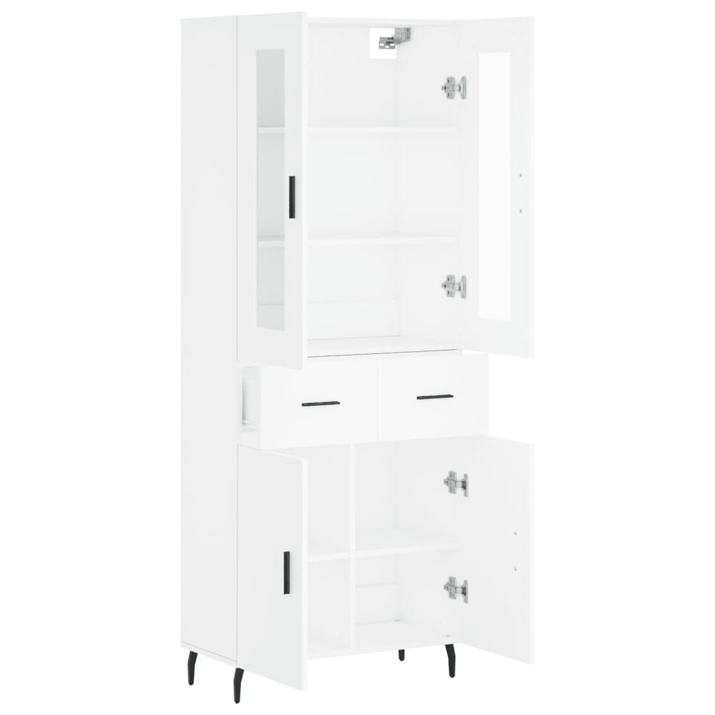 Buffet haut Blanc 69,5x34x180 cm Bois d'ingénierie - XIOS