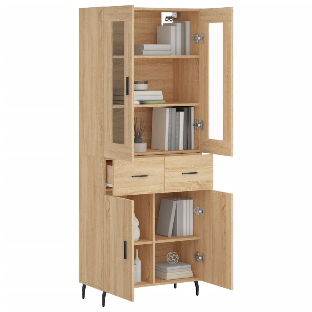 Buffet haut Chêne sonoma 69,5x34x180 cm Bois d'ingénierie - XIOS