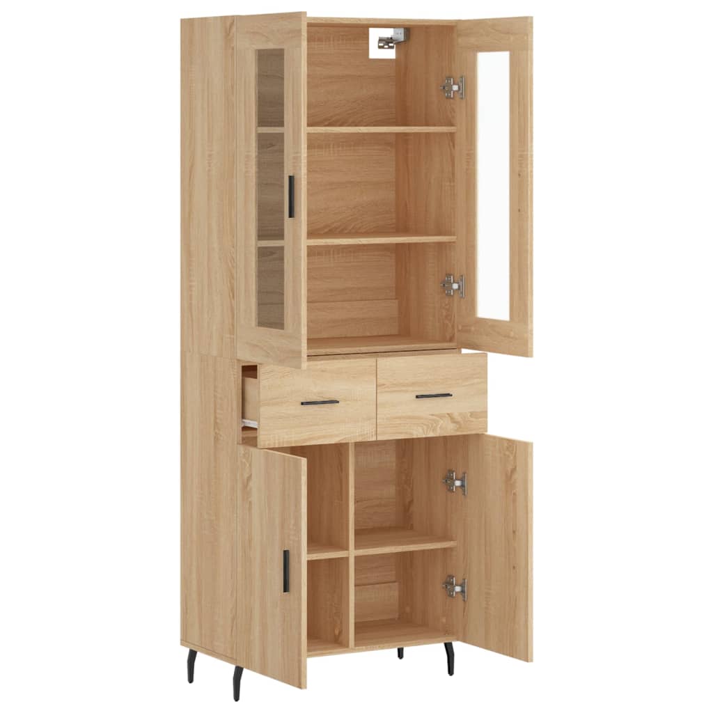 Buffet haut Chêne sonoma 69,5x34x180 cm Bois d'ingénierie - XIOS