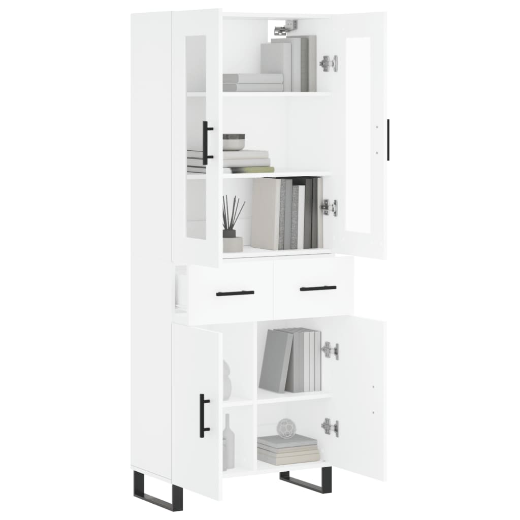 Buffet haut Blanc 69,5x34x180 cm Bois d'ingénierie - XIOS