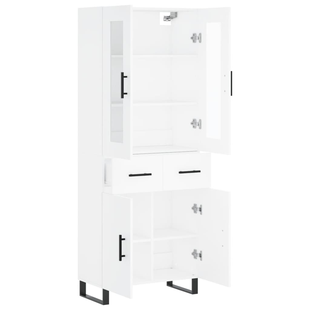 Buffet haut Blanc 69,5x34x180 cm Bois d'ingénierie - XIOS
