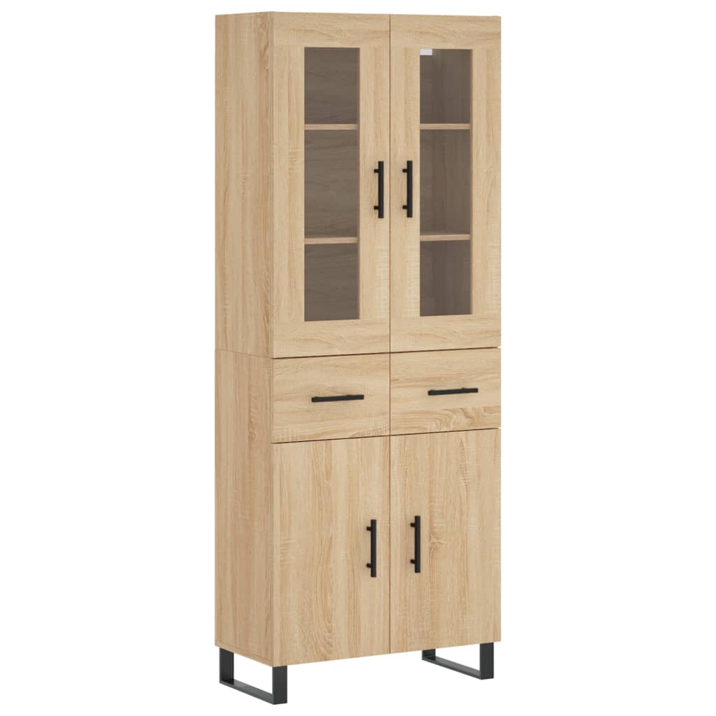 Buffet haut Chêne sonoma 69,5x34x180 cm Bois d'ingénierie - XIOS