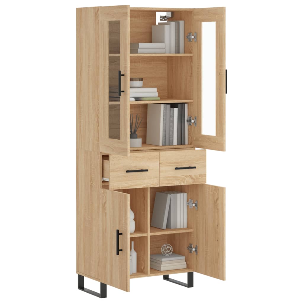 Buffet haut Chêne sonoma 69,5x34x180 cm Bois d'ingénierie - XIOS