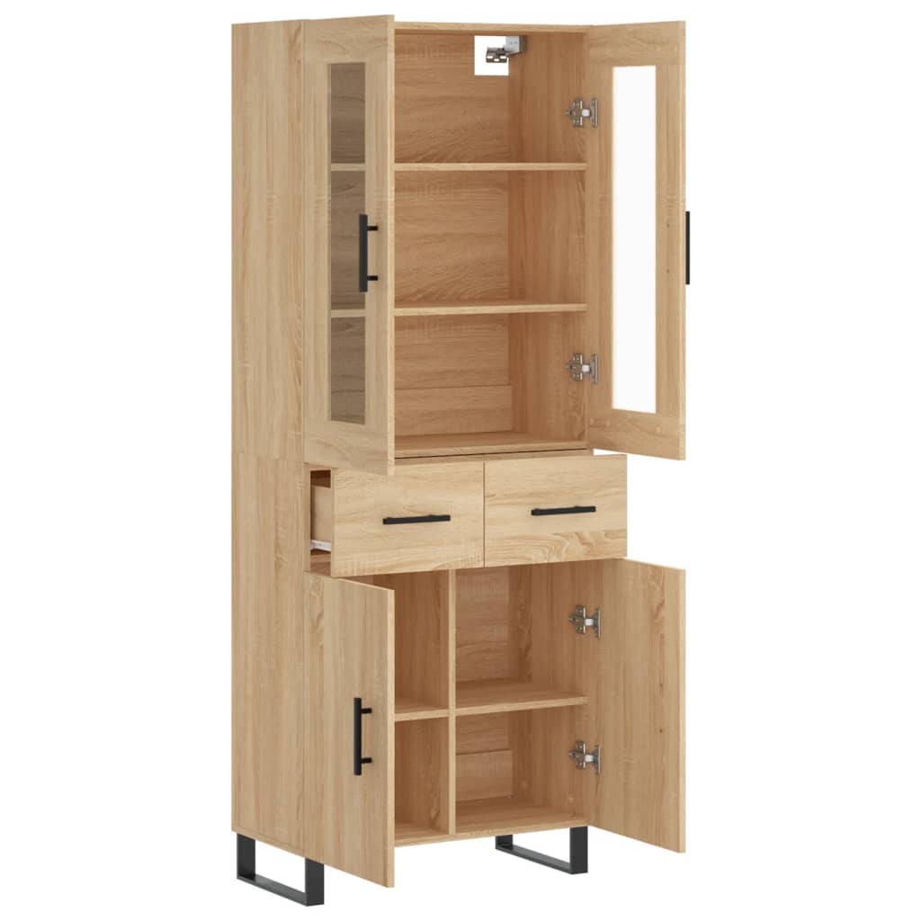 Buffet haut Chêne sonoma 69,5x34x180 cm Bois d'ingénierie - XIOS