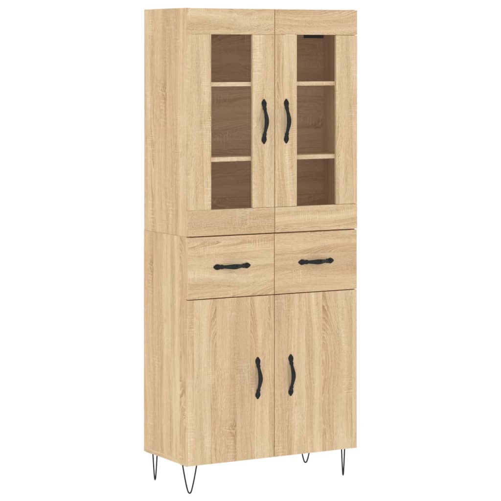 Buffet haut Chêne sonoma 69,5x34x180 cm Bois d'ingénierie - XIOS