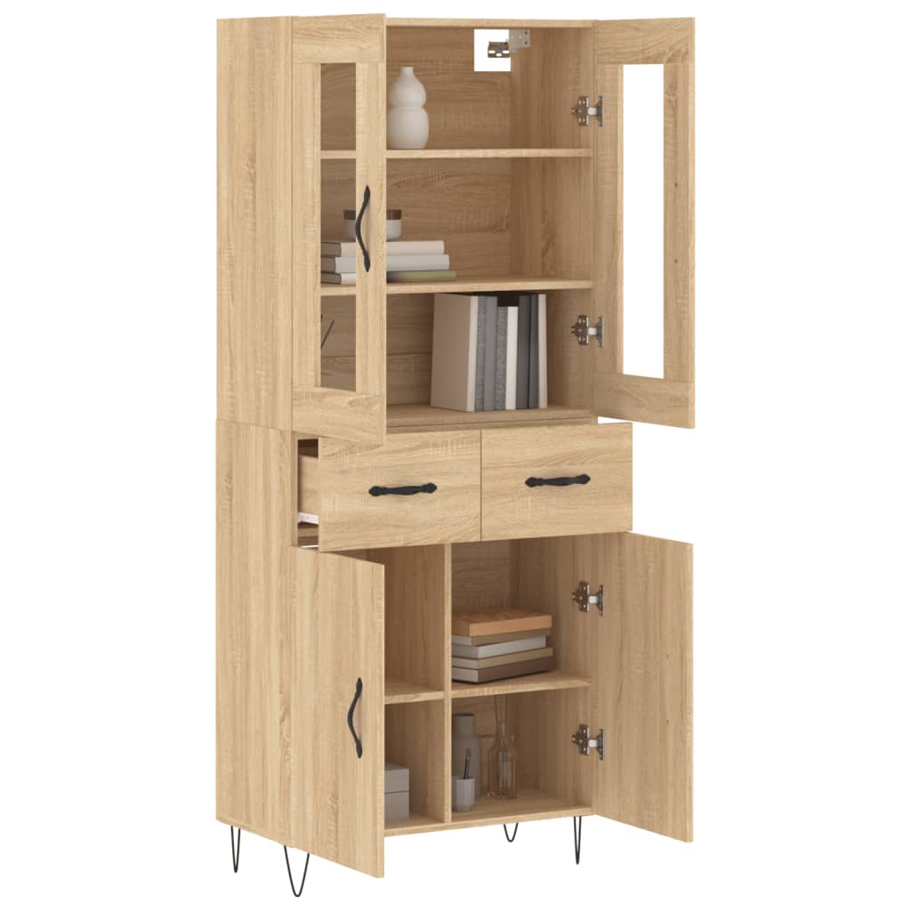 Buffet haut Chêne sonoma 69,5x34x180 cm Bois d'ingénierie - XIOS