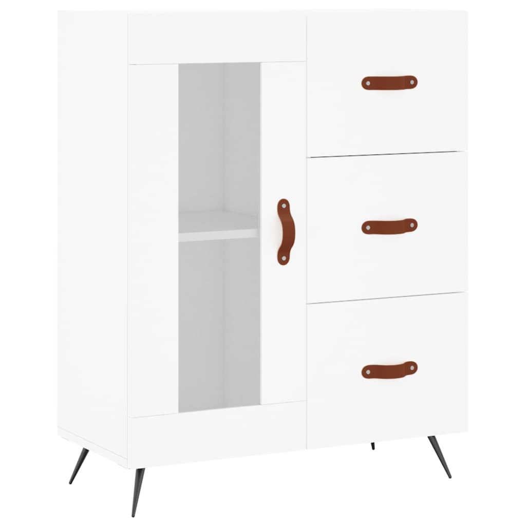 Buffet haut Blanc 69,5x34x180 cm Bois d'ingénierie - XIOS