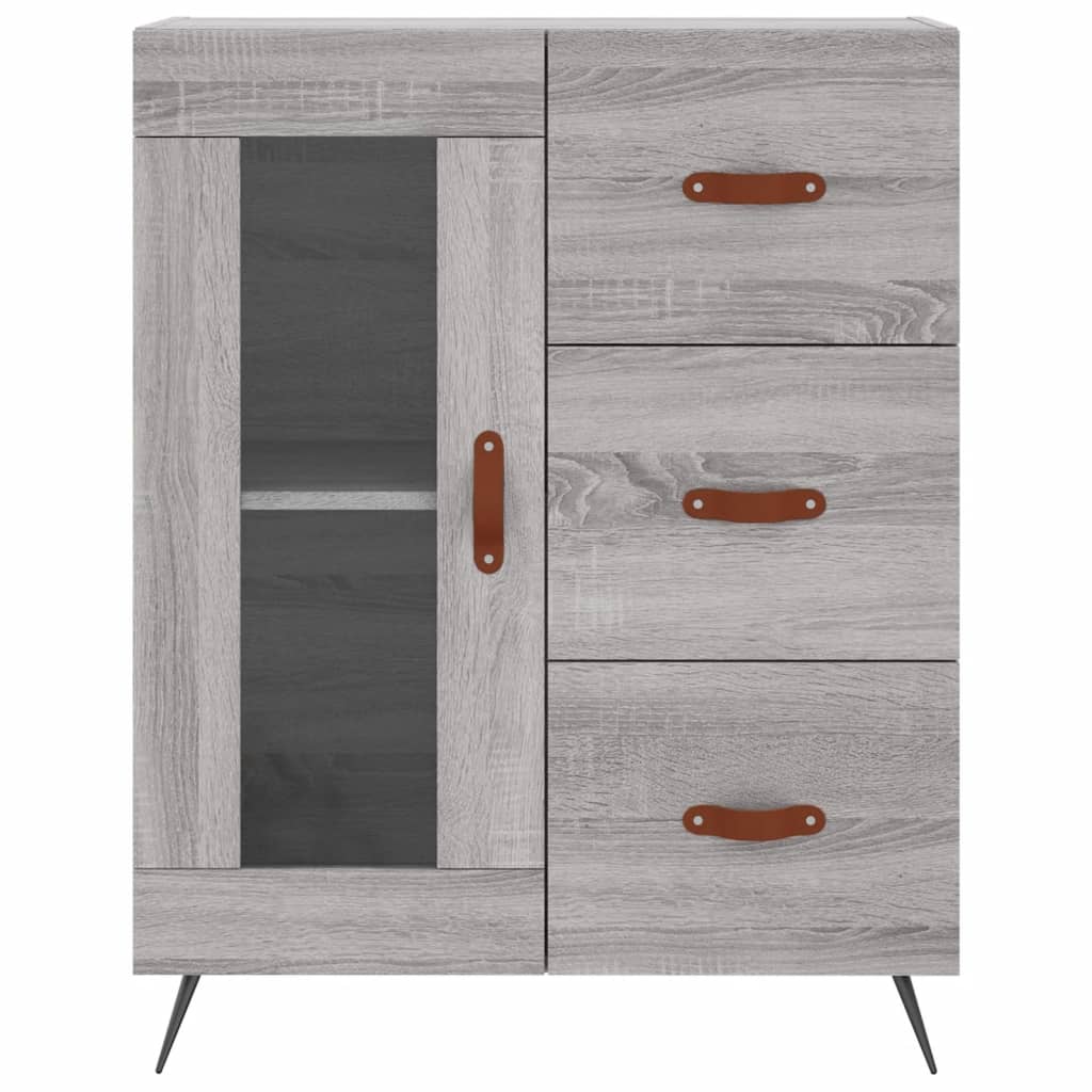 Buffet haut Sonoma gris 69,5x34x180 cm Bois d'ingénierie - XIOS