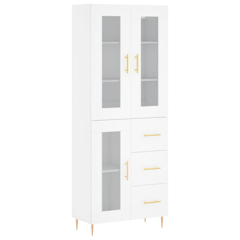 Buffet haut Blanc 69,5x34x180 cm Bois d'ingénierie - XIOS