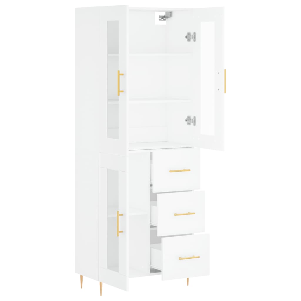 Buffet haut Blanc 69,5x34x180 cm Bois d'ingénierie - XIOS