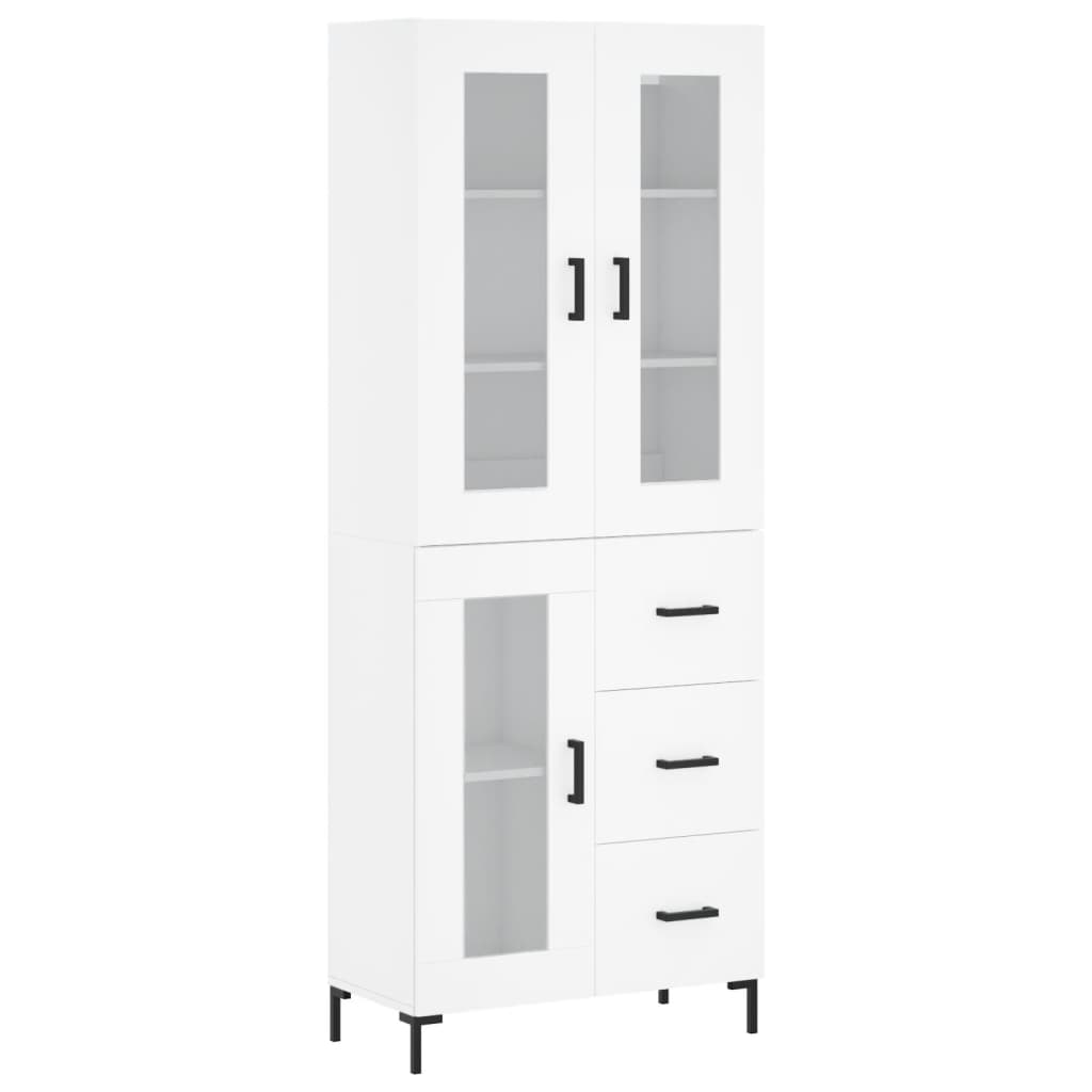 Buffet haut Blanc 69,5x34x180 cm Bois d'ingénierie - XIOS