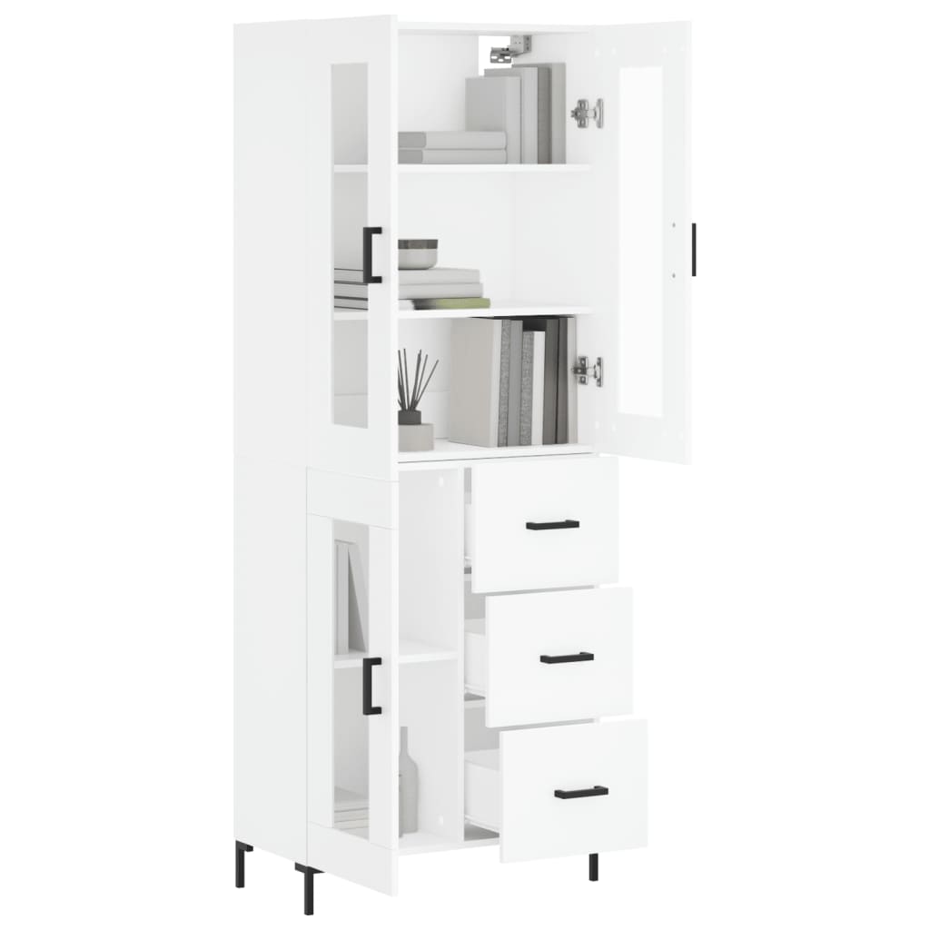 Buffet haut Blanc 69,5x34x180 cm Bois d'ingénierie - XIOS