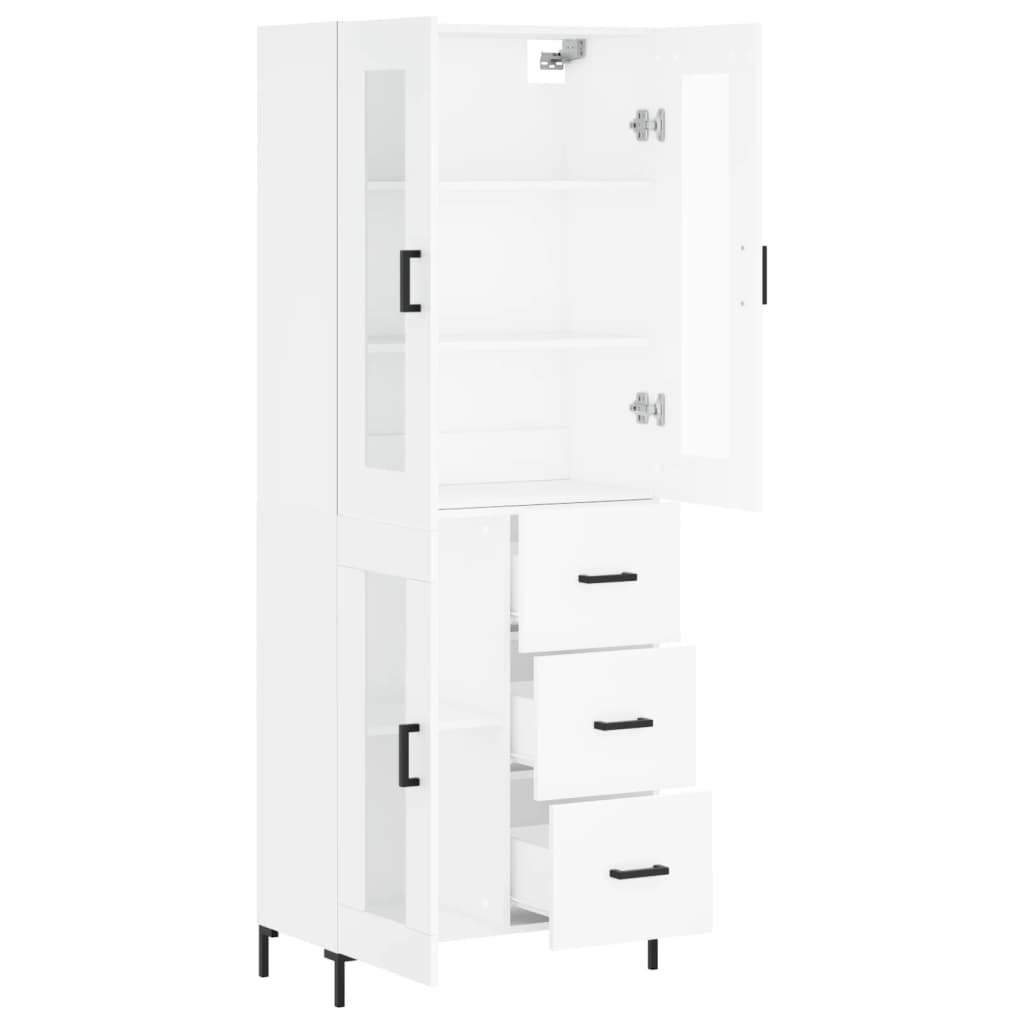 Buffet haut Blanc 69,5x34x180 cm Bois d'ingénierie - XIOS