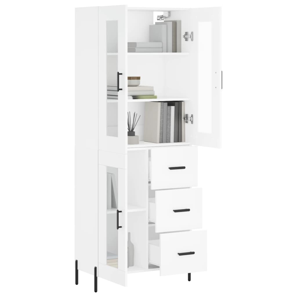 Buffet haut Blanc 69,5x34x180 cm Bois d'ingénierie - XIOS