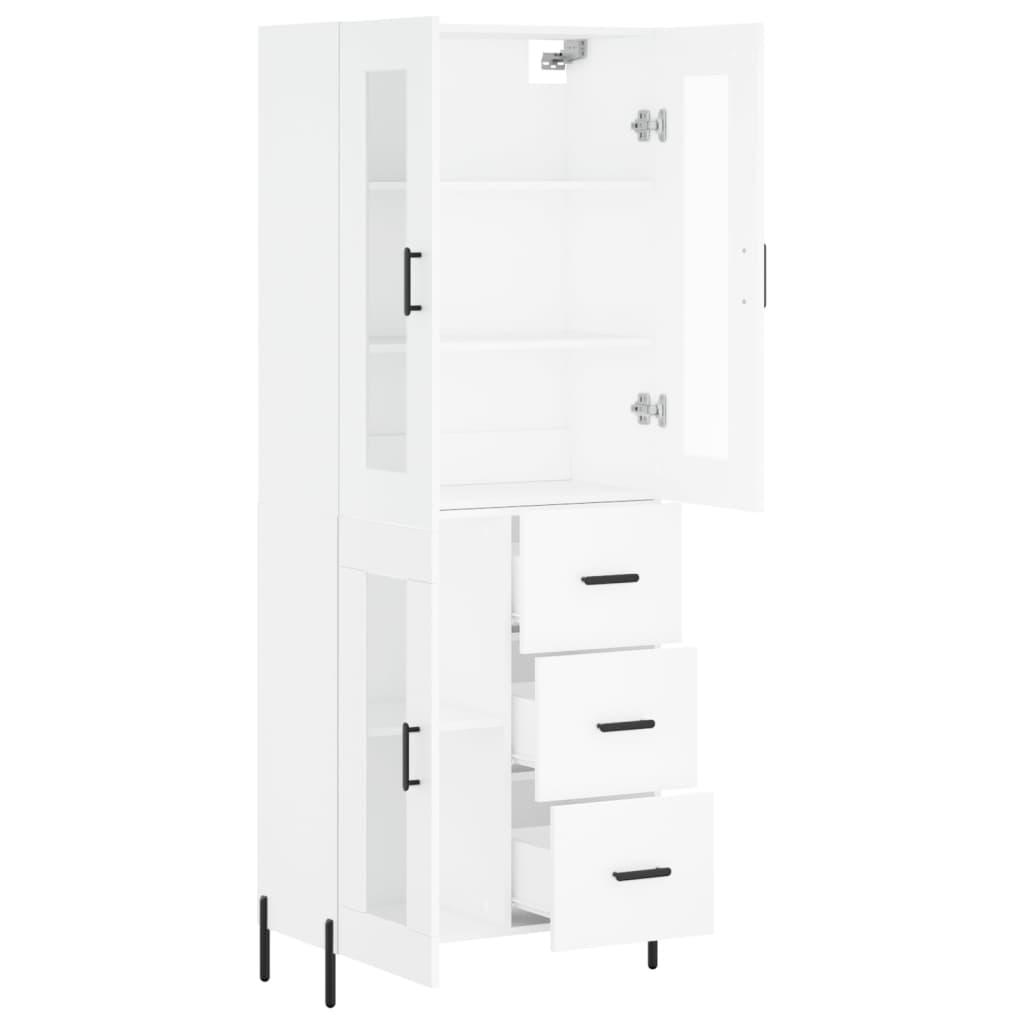 Buffet haut Blanc 69,5x34x180 cm Bois d'ingénierie - XIOS