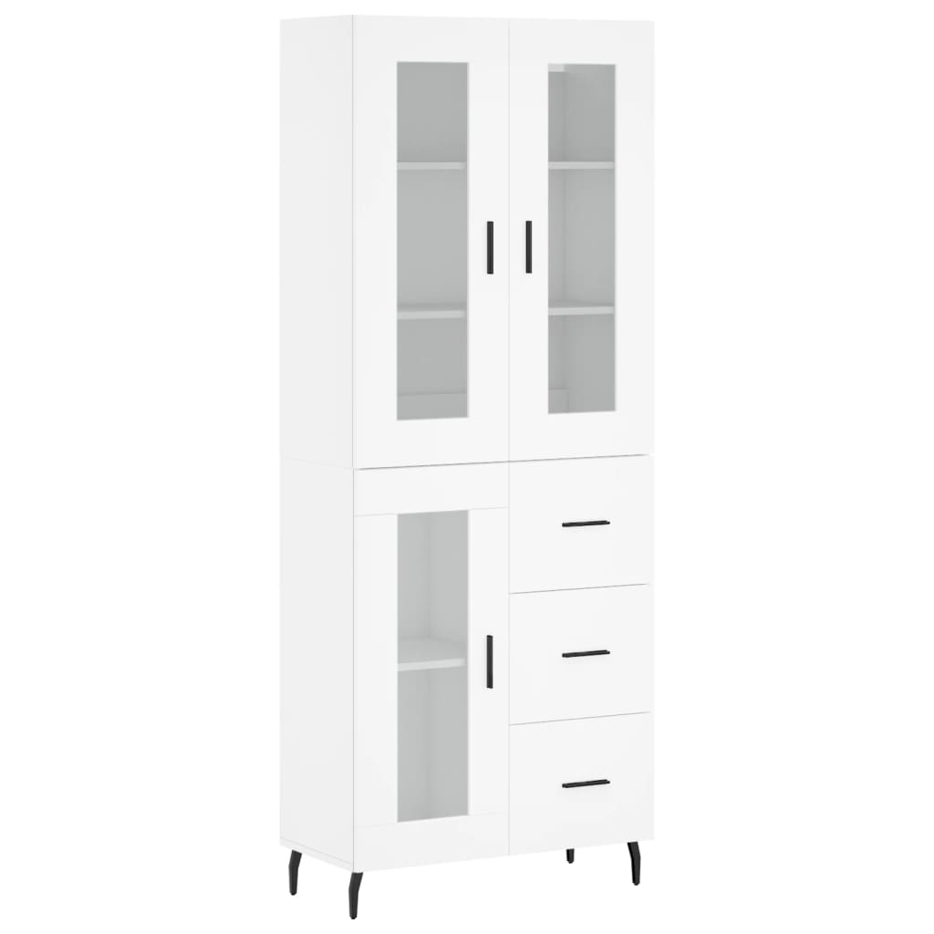 Buffet haut Blanc 69,5x34x180 cm Bois d'ingénierie Buffets & bahuts vidaXL   
