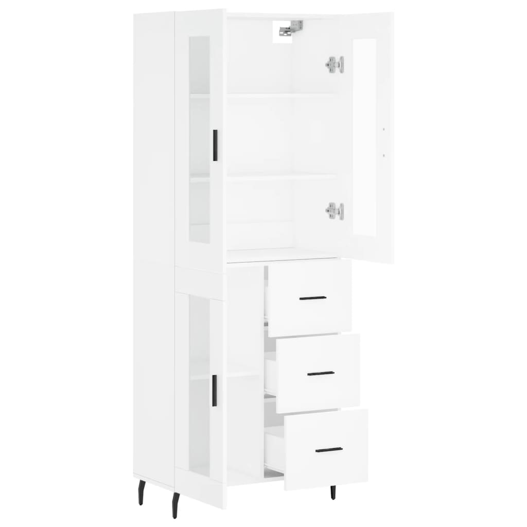Buffet haut Blanc 69,5x34x180 cm Bois d'ingénierie Buffets & bahuts vidaXL   