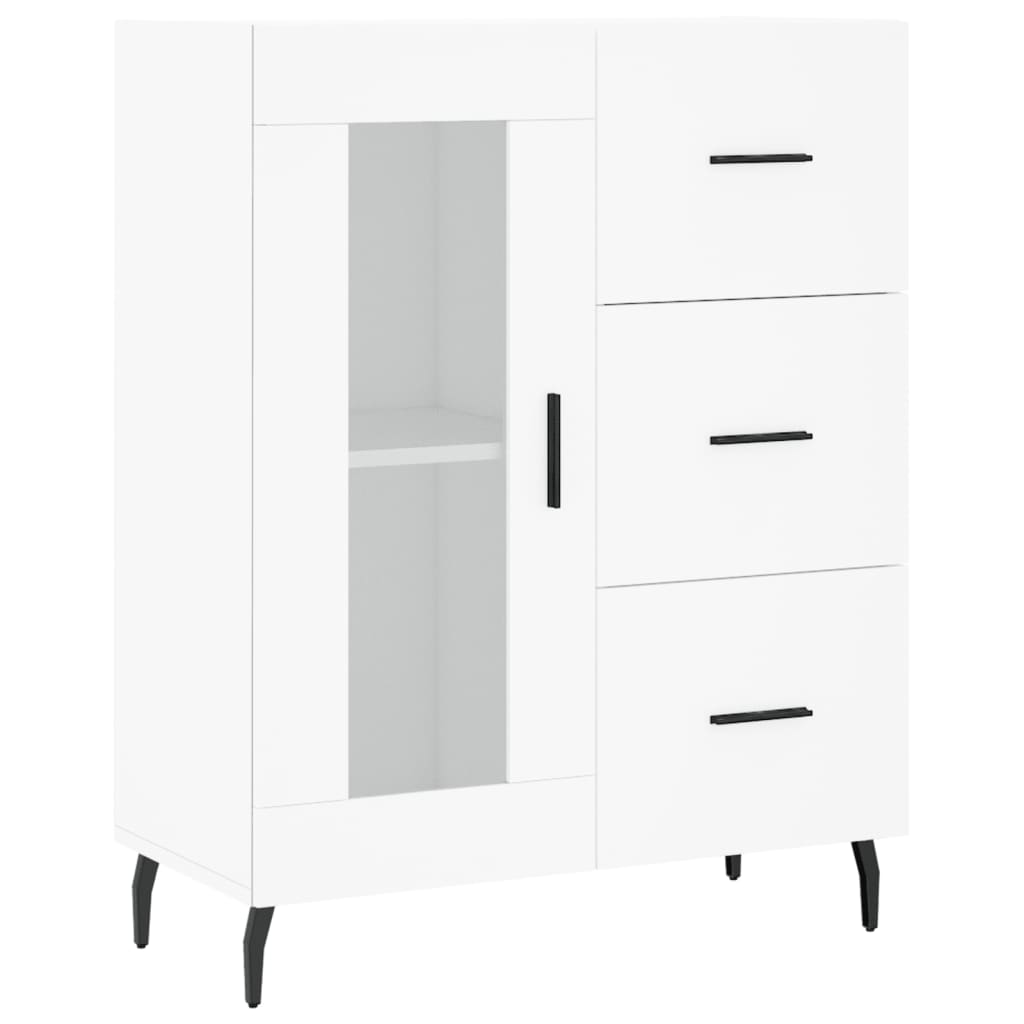 Buffet haut Blanc 69,5x34x180 cm Bois d'ingénierie Buffets & bahuts vidaXL   