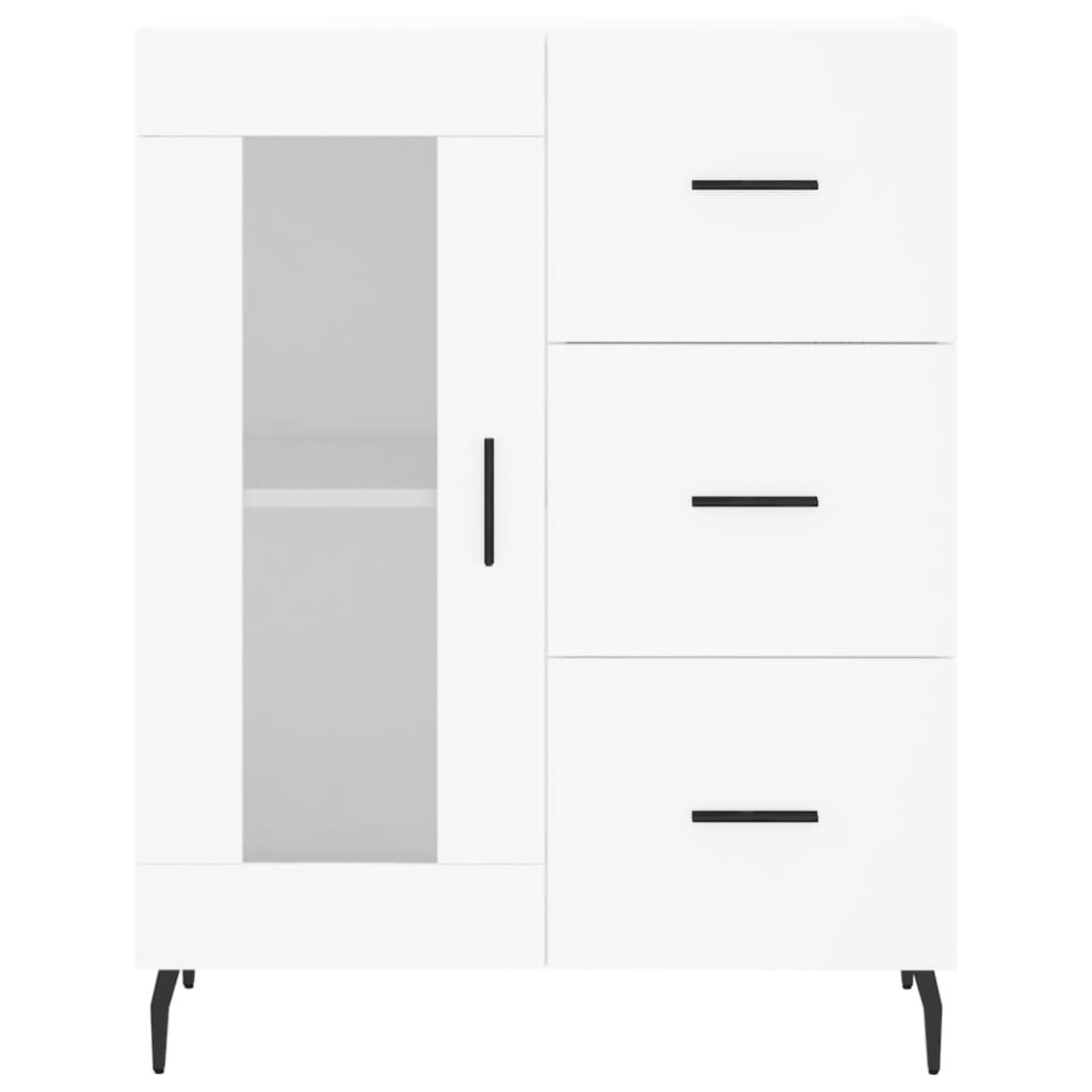 Buffet haut Blanc 69,5x34x180 cm Bois d'ingénierie Buffets & bahuts vidaXL   