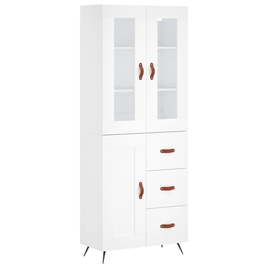 Buffet haut Blanc 69,5x34x180 cm Bois d'ingénierie - XIOS