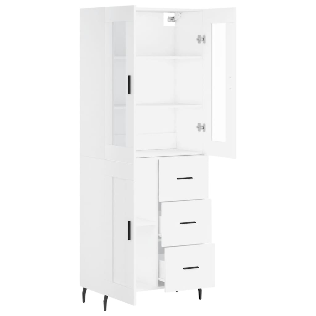 Buffet haut Blanc 69,5x34x180 cm Bois d'ingénierie - XIOS