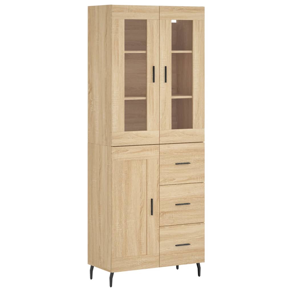 Buffet haut Chêne sonoma 69,5x34x180 cm Bois d'ingénierie - XIOS