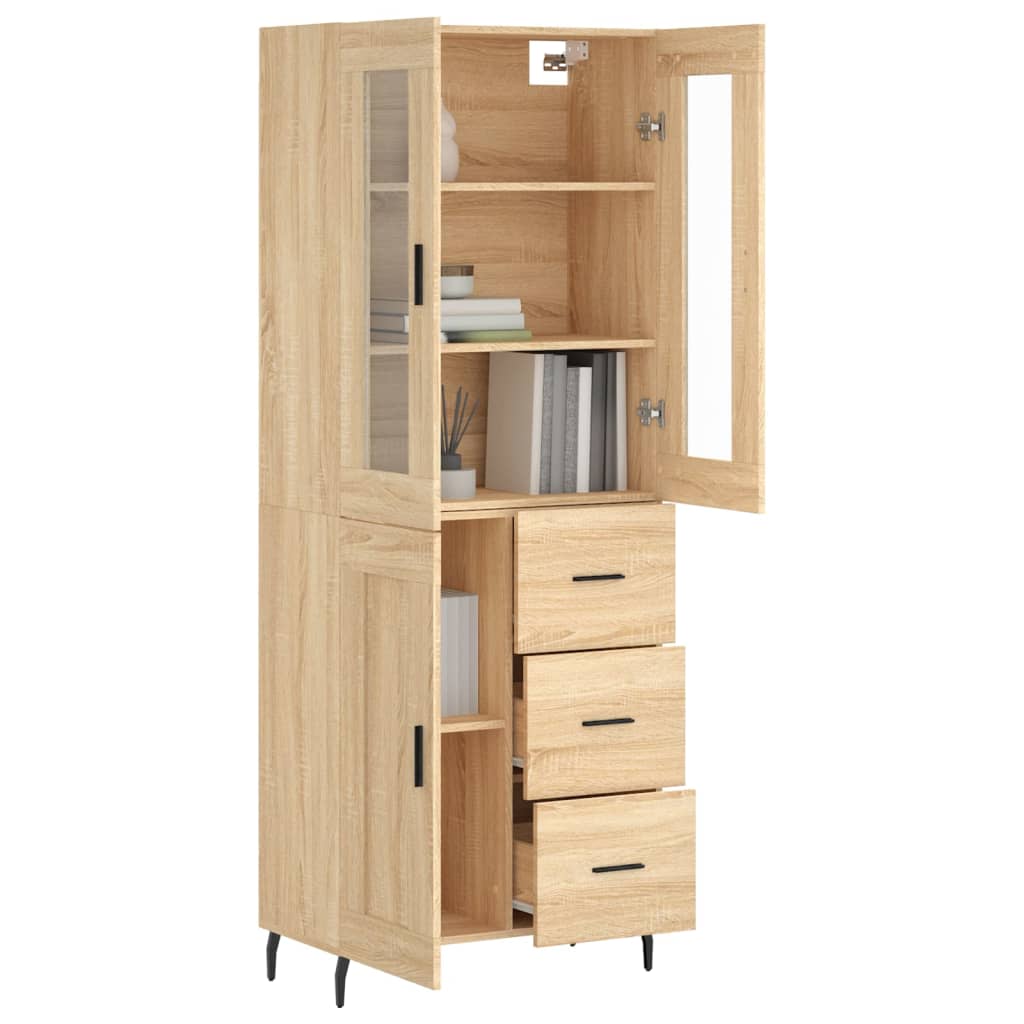 Buffet haut Chêne sonoma 69,5x34x180 cm Bois d'ingénierie - XIOS