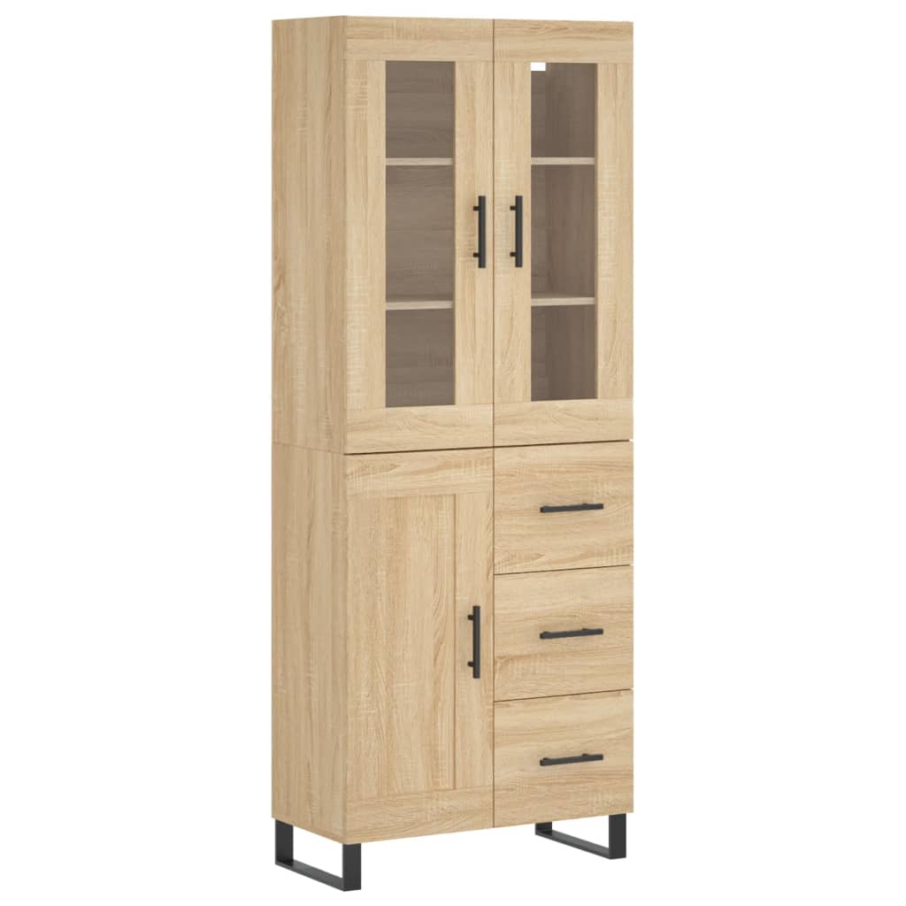 Buffet haut Chêne sonoma 69,5x34x180 cm Bois d'ingénierie - XIOS