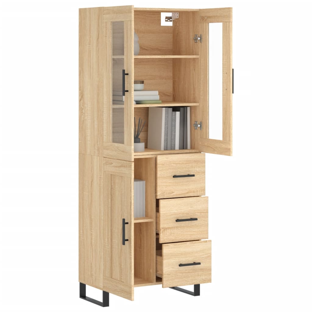 Buffet haut Chêne sonoma 69,5x34x180 cm Bois d'ingénierie - XIOS