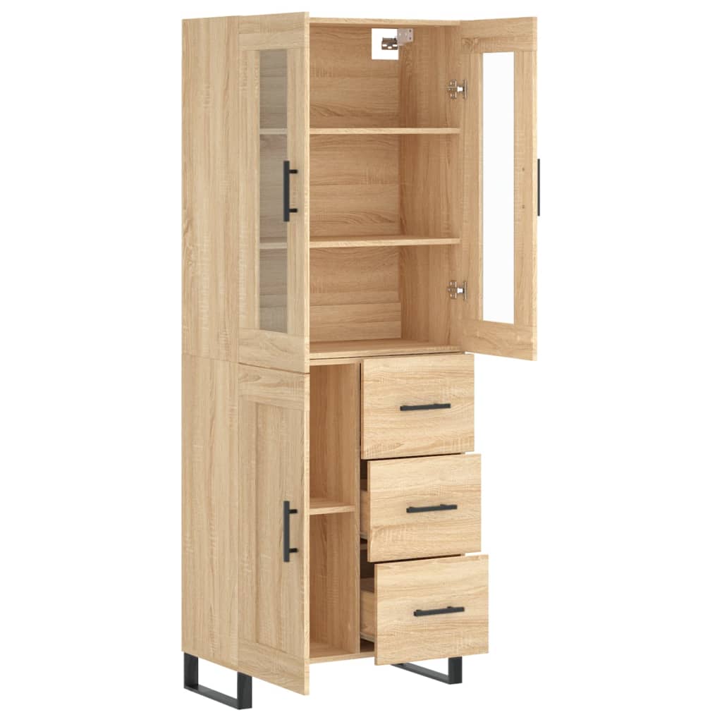 Buffet haut Chêne sonoma 69,5x34x180 cm Bois d'ingénierie - XIOS