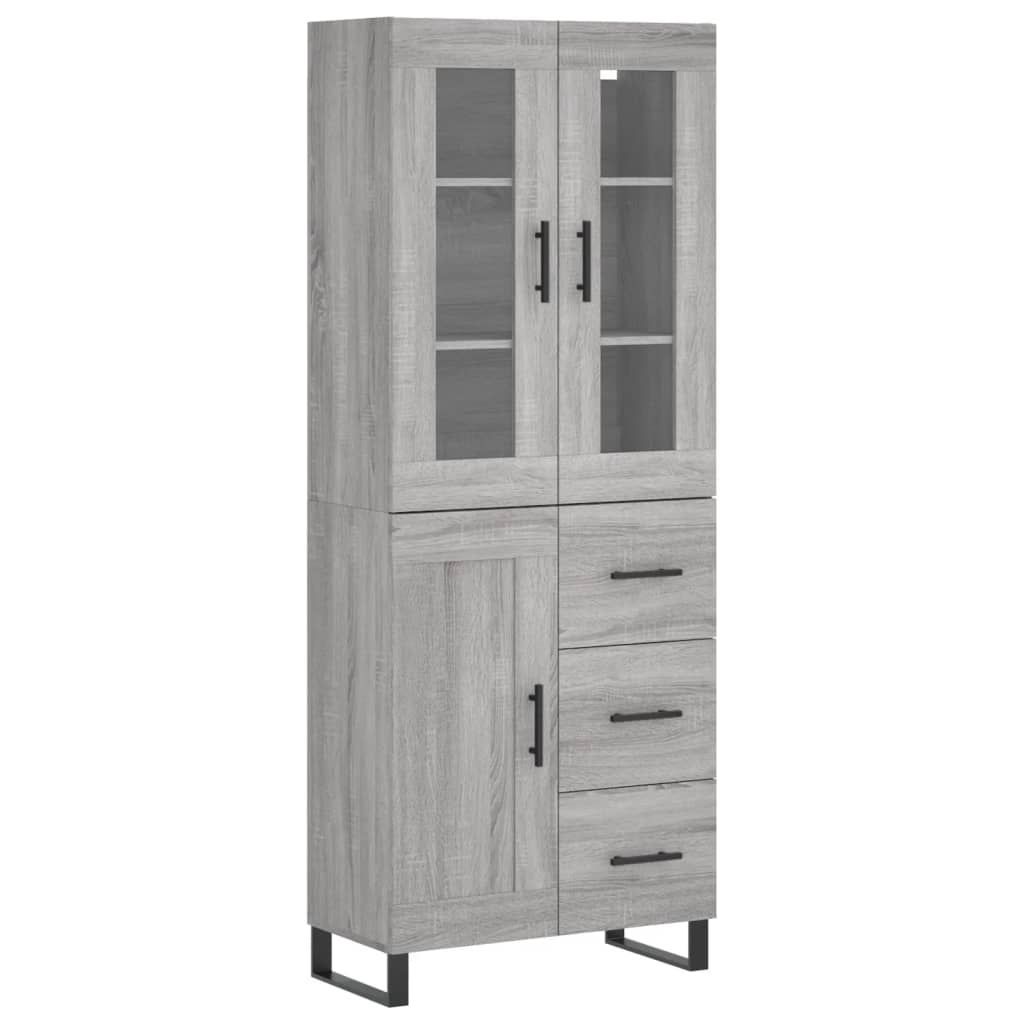 Buffet haut Sonoma gris 69,5x34x180 cm Bois d'ingénierie - XIOS