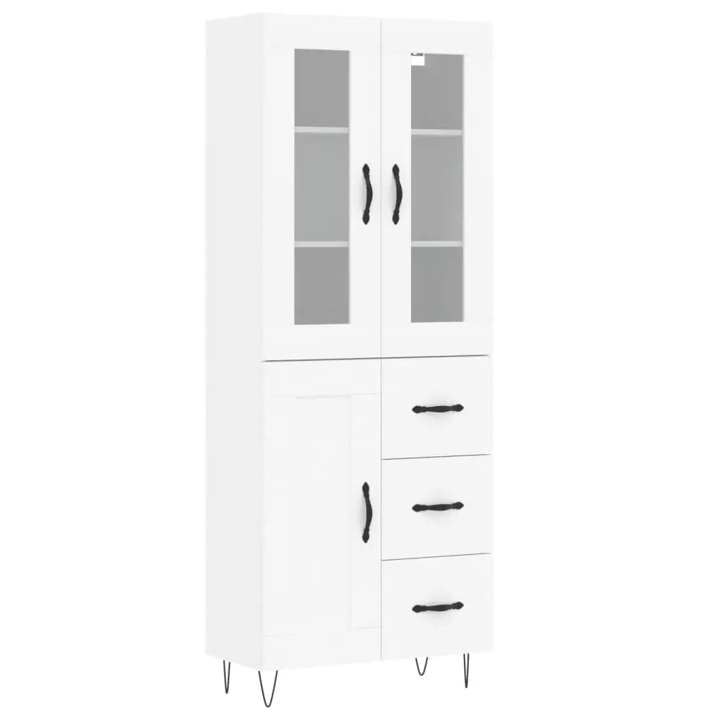 Buffet haut Blanc 69,5x34x180 cm Bois d’ingénierie - XIOS