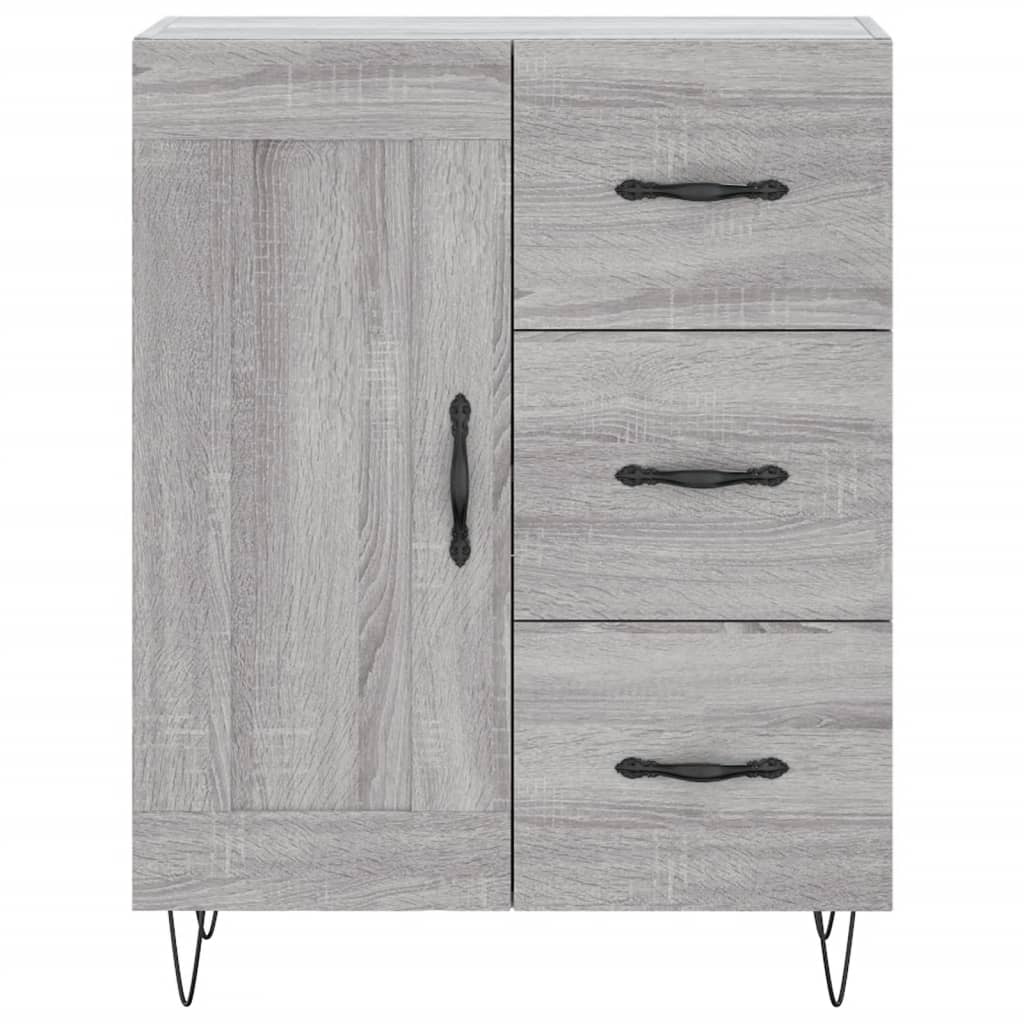 Buffet haut Sonoma gris 69,5x34x180 cm Bois d'ingénierie - XIOS