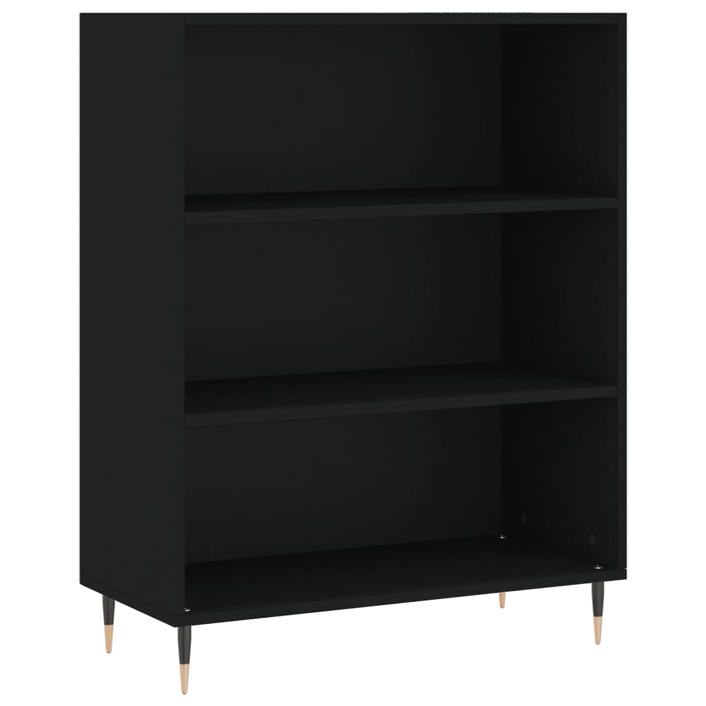 Buffet haut Noir 69,5x34x180 cm Bois d'ingénierie - XIOS