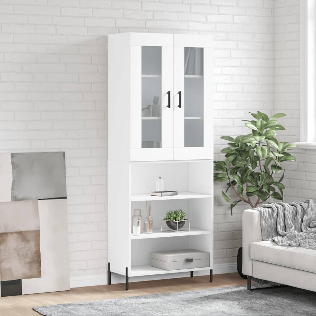 Buffet haut Blanc 69,5x34x180 cm Bois d'ingénierie - XIOS