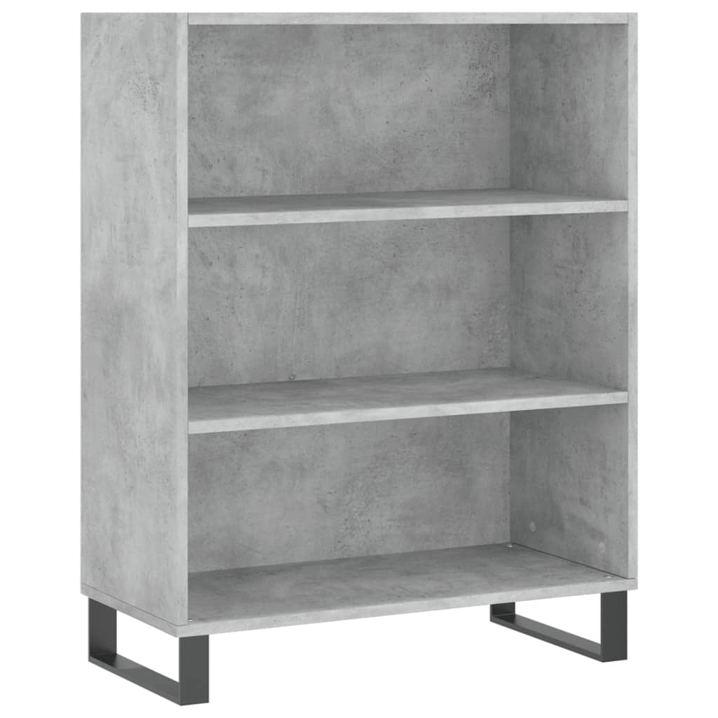 Buffet haut Gris béton 69,5x34x180 cm Bois d'ingénierie - XIOS