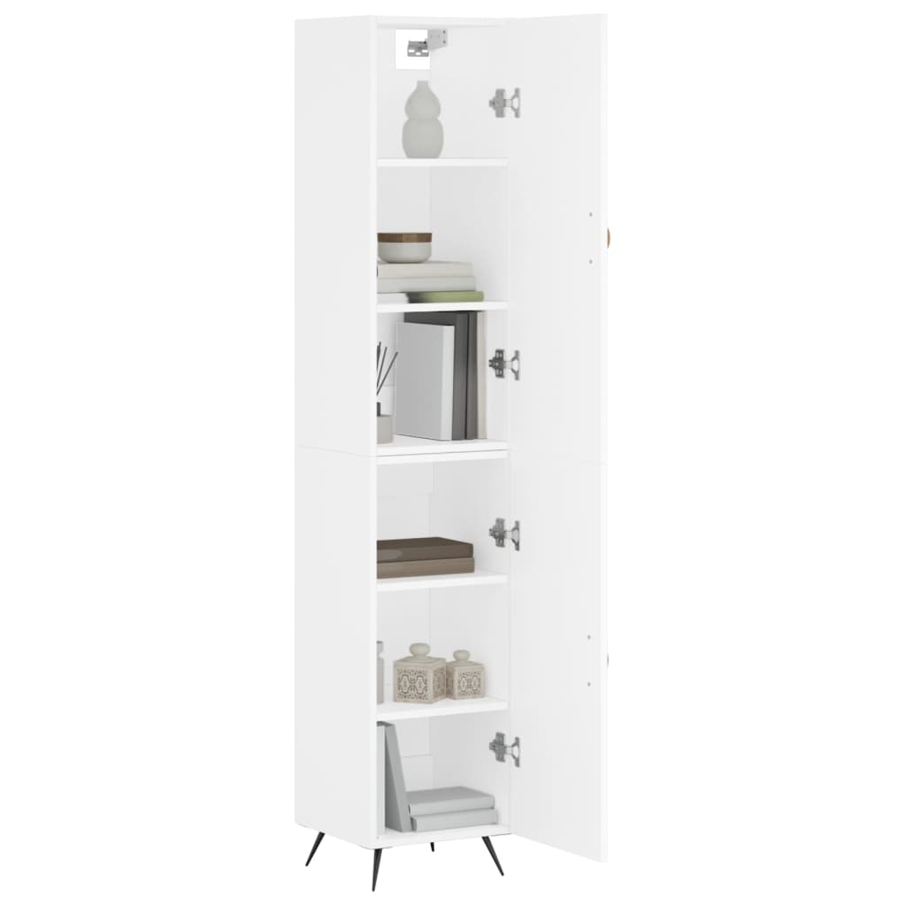 Buffet haut Blanc 34,5x34x180 cm Bois d'ingénierie - XIOS
