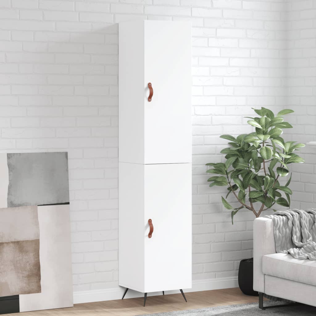 Buffet haut Blanc 34,5x34x180 cm Bois d'ingénierie - XIOS
