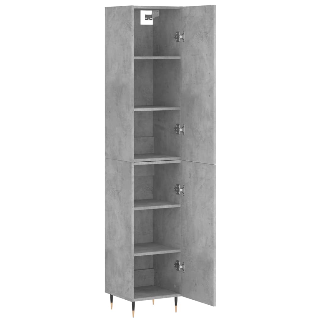 Buffet haut Gris béton 34,5x34x180 cm Bois d'ingénierie - XIOS