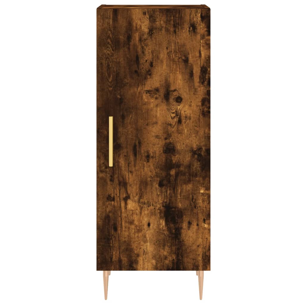 Buffet haut Chêne fumé 34,5x34x180 cm Bois d'ingénierie - XIOS