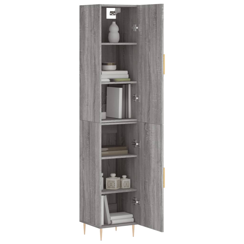 Buffet haut Sonoma gris 34,5x34x180 cm Bois d'ingénierie - XIOS