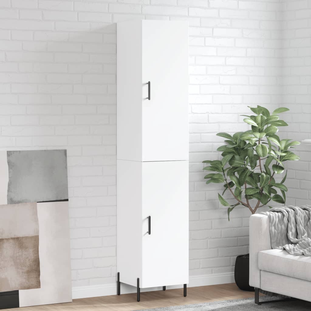 Buffet haut Blanc 34,5x34x180 cm Bois d'ingénierie - XIOS
