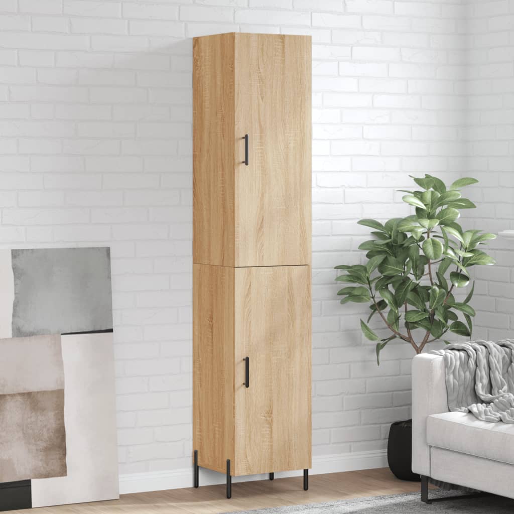 Buffet haut Chêne sonoma 34,5x34x180 cm Bois d'ingénierie - XIOS