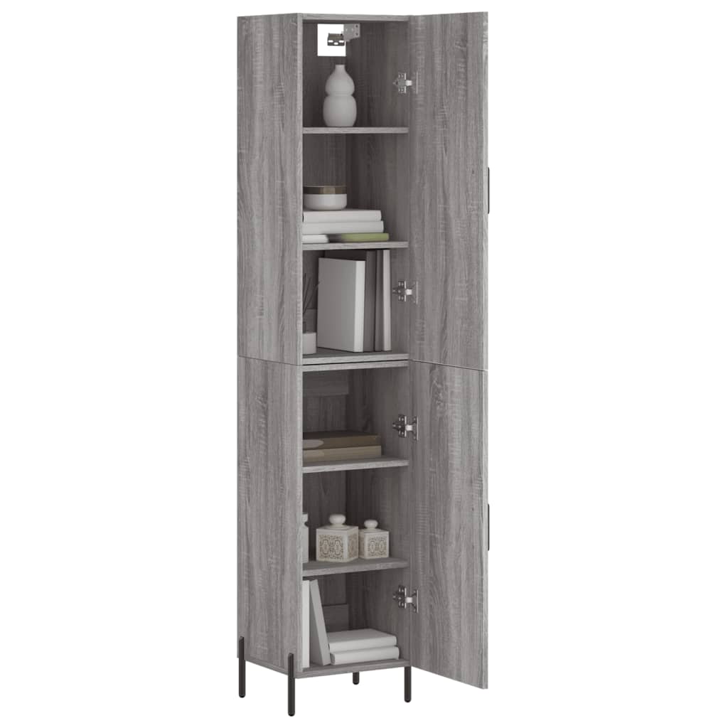 Buffet haut Sonoma gris 34,5x34x180 cm Bois d'ingénierie - XIOS