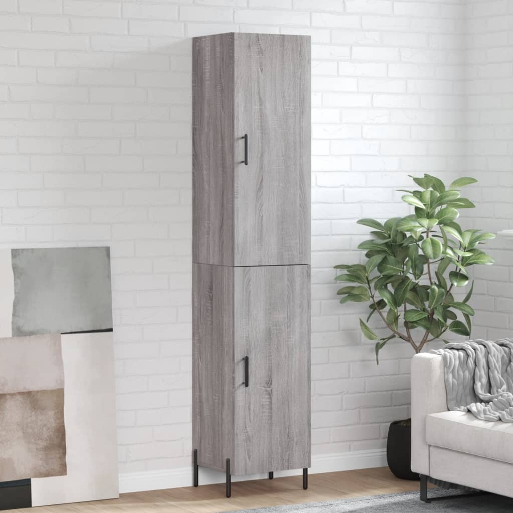 Buffet haut Sonoma gris 34,5x34x180 cm Bois d'ingénierie - XIOS