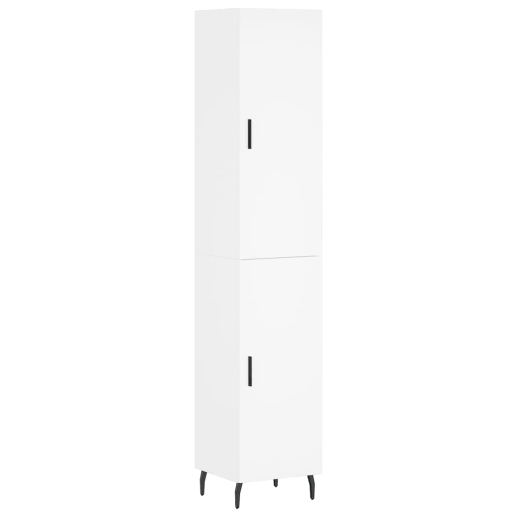 Buffet haut Blanc 34,5x34x180 cm Bois d'ingénierie - XIOS