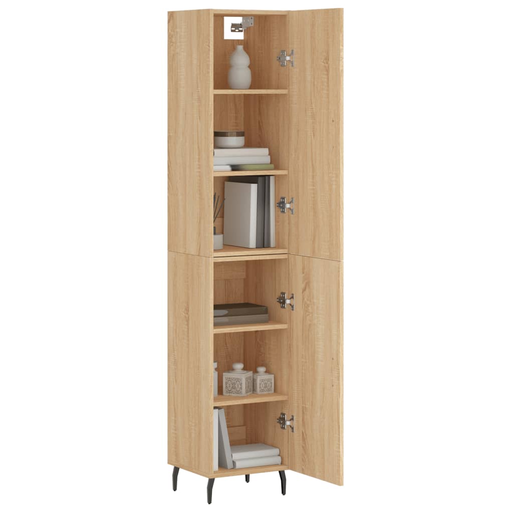 Buffet haut Chêne sonoma 34,5x34x180 cm Bois d'ingénierie - XIOS