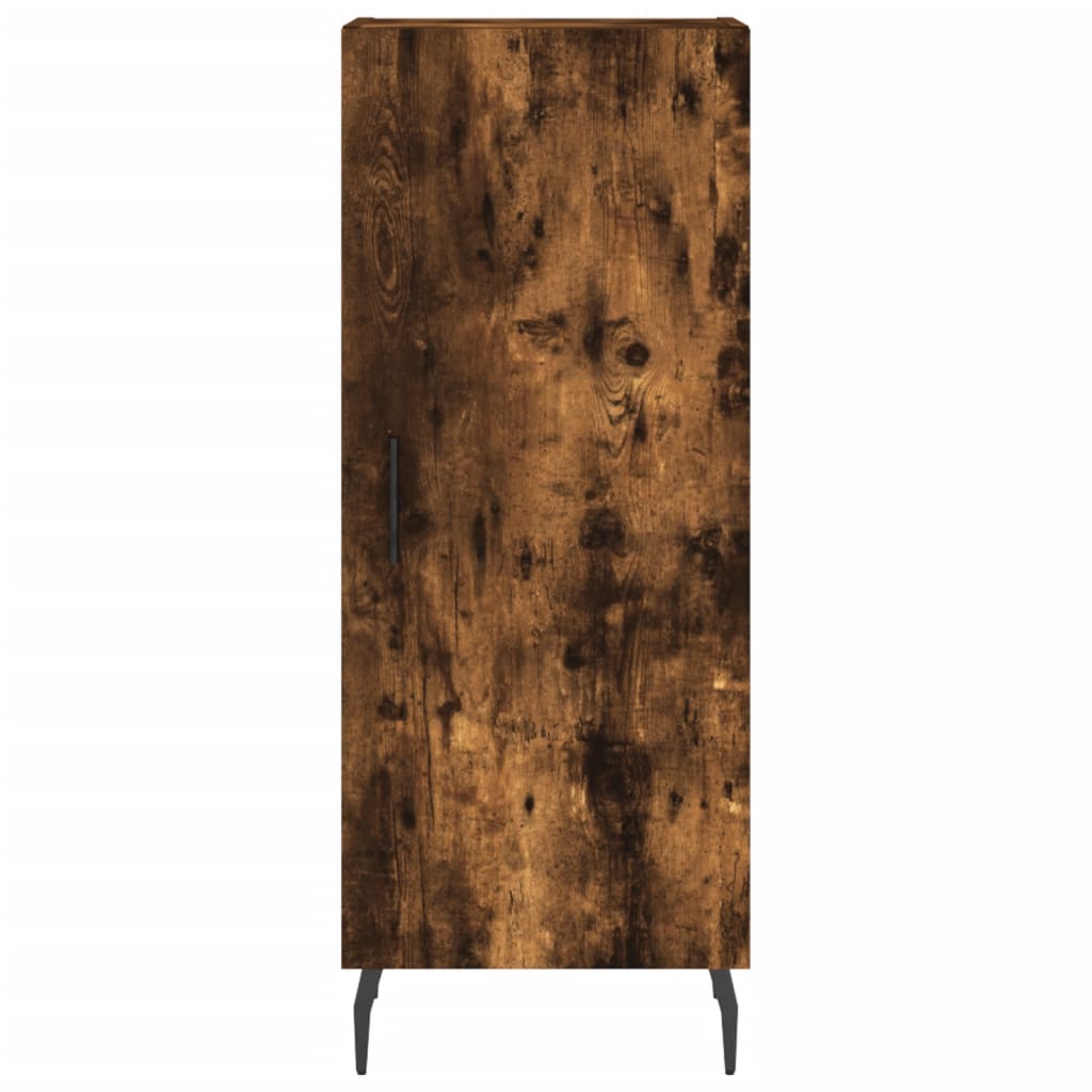 Buffet haut Chêne fumé 34,5x34x180 cm Bois d'ingénierie Buffets & bahuts vidaXL