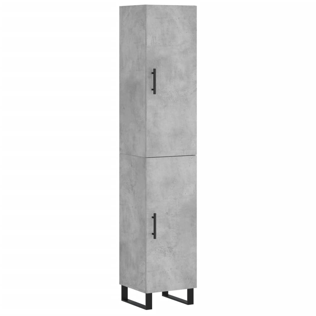 Buffet haut Gris béton 34,5x34x180 cm Bois d'ingénierie - XIOS